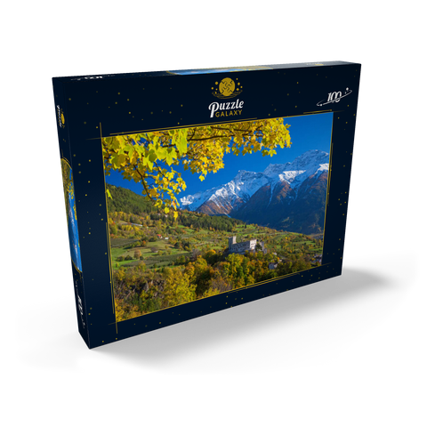 Churburg gegen Stilfser Joch Nationalpark, Schluderns, Vinschgau, Trentino-Südtirol 100 Puzzle Schachtel Ansicht2
