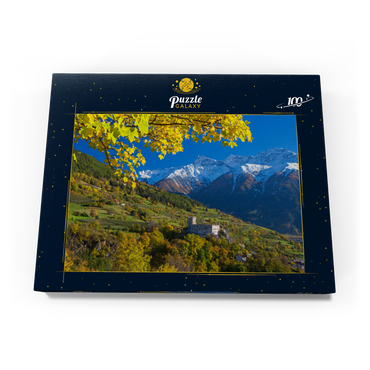 Churburg gegen Stilfser Joch Nationalpark, Schluderns, Vinschgau, Trentino-Südtirol 100 Puzzle Schachtel Ansicht3