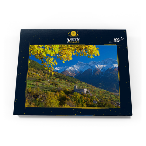 Churburg gegen Stilfser Joch Nationalpark, Schluderns, Vinschgau, Trentino-Südtirol 100 Puzzle Schachtel Ansicht3