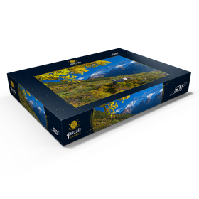 Alternative Darstellung des Puzzle-Motivs Churburg gegen Stilfser Joch Nationalpark, Schluderns, Vinschgau, Südtirol – Puzzleteile: 500