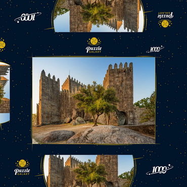 romanische Festungsanlage in Guimarães am Abend 1000 Puzzle Schachtel 3D Modell