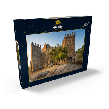 romanische Festungsanlage in Guimarães am Abend 100 Puzzle Schachtel Ansicht2