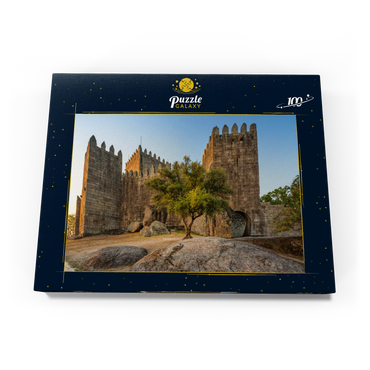 romanische Festungsanlage in Guimarães am Abend 100 Puzzle Schachtel Ansicht3