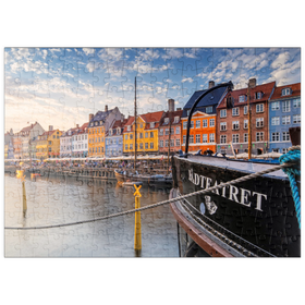 Darstellung des Puzzle-Motivs Abendstimmung in Kopenhagen am Stichkanal – Puzzleteile: 200