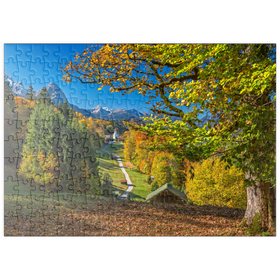 Darstellung des Puzzle-Motivs Wamberg, Kirche St. Anna gegen Daniel, Garmisch-Partenkirchen, Oberbayern – Puzzleteile: 200