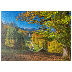 Darstellung des Puzzle-Motivs Wamberg, Kirche St. Anna gegen Daniel, Garmisch-Partenkirchen, Oberbayern – Puzzleteile: 500