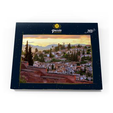 Blick von der Alhambra zum Stadtteil Albaicin, Granada, Andalusien, Spanien 200 Puzzle Schachtel Ansicht3