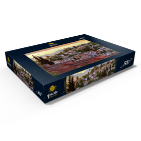 Darstellung des Puzzle Motivs Blick von der Alhambra zum Stadtteil Albaicin, Granada, Andalusien, Spanien - Puzzleteile: 500