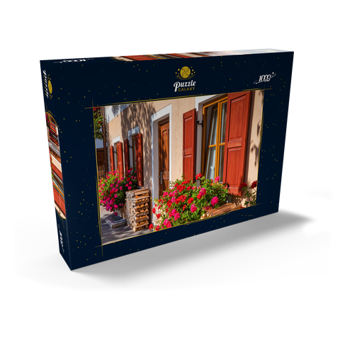 Blumengeschmücktes Haus im Ortsteil Garmisch 1000 Puzzle Schachtel Ansicht2