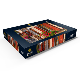 Alternative Darstellung des Puzzle-Motivs Blumengeschmücktes Haus im Ortsteil Garmisch – Puzzleteile: 500