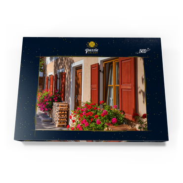 Blumengeschmücktes Haus im Ortsteil Garmisch 500 Puzzle Schachtel Ansicht3