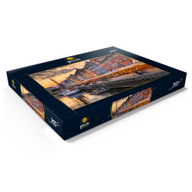 Alternative Darstellung des Puzzle-Motivs Abendstimmung am Stichkanal Nyhavn im Stadtteil Frederiksstaden – Puzzleteile: 200