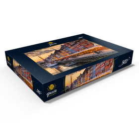 Alternative Darstellung des Puzzle-Motivs Abendstimmung am Stichkanal Nyhavn im Stadtteil Frederiksstaden – Puzzleteile: 500