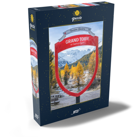 Val Morteratsch mit Blick zu Bernina Gruppe 1000 Puzzle Schachtel Ansicht2