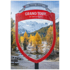 Darstellung des Puzzle-Motivs Val Morteratsch mit Blick zu Bernina Gruppe – Puzzleteile: 1000
