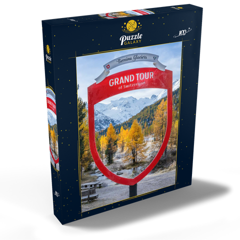 Val Morteratsch mit Blick zu Bernina Gruppe 100 Puzzle Schachtel Ansicht2