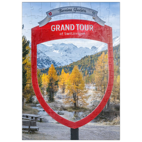 Darstellung des Puzzle Motivs Val Morteratsch mit Blick zu Bernina Gruppe - Puzzleteile: 100