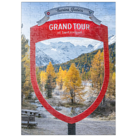 Darstellung des Puzzle-Motivs Val Morteratsch mit Blick zu Bernina Gruppe – Puzzleteile: 200