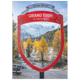 Darstellung des Puzzle-Motivs Val Morteratsch mit Blick zu Bernina Gruppe – Puzzleteile: 500