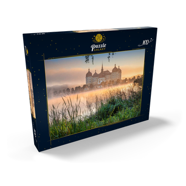 Morgenstimmung am Schlossteich mit dem Barockschloss nahe Dresden 100 Puzzle Schachtel Ansicht2