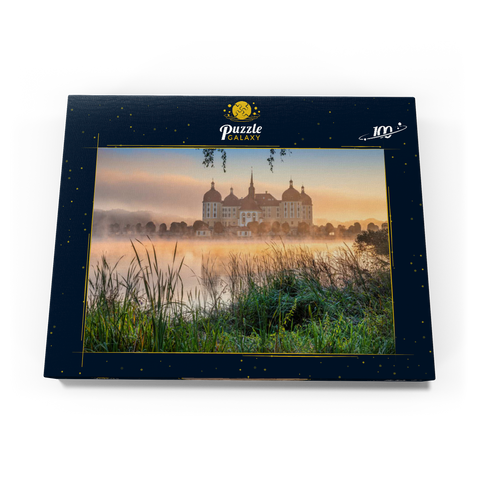 Morgenstimmung am Schlossteich mit dem Barockschloss nahe Dresden 100 Puzzle Schachtel Ansicht3