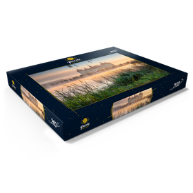 Darstellung des Puzzle Motivs Morgenstimmung am Schlossteich mit dem Barockschloss nahe Dresden - Puzzleteile: 200