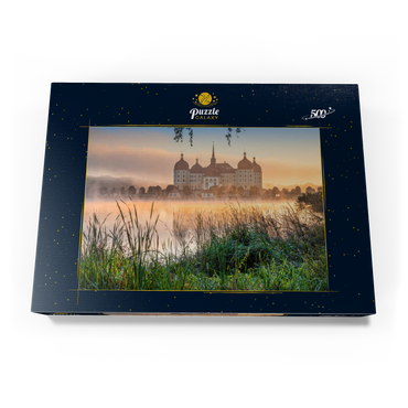 Morgenstimmung am Schlossteich mit dem Barockschloss nahe Dresden 500 Puzzle Schachtel Ansicht3
