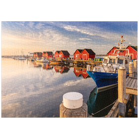 Darstellung des Puzzle-Motivs Fischereihafen Weiße Wiek im Ostseebad Boltenhagen – Puzzleteile: 1000