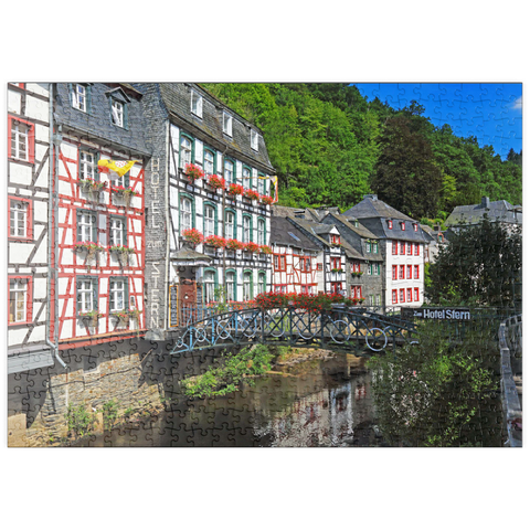 puzzleplate Fachwerkhäuser an der Rur, Monschau 500 Puzzle