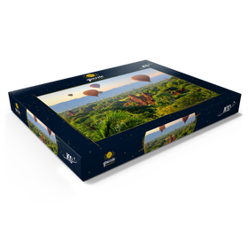 Darstellung des Puzzle Motivs Heißluftballons über der Ebene der Pagoden, Myanmar (Burma) - Puzzleteile: 100