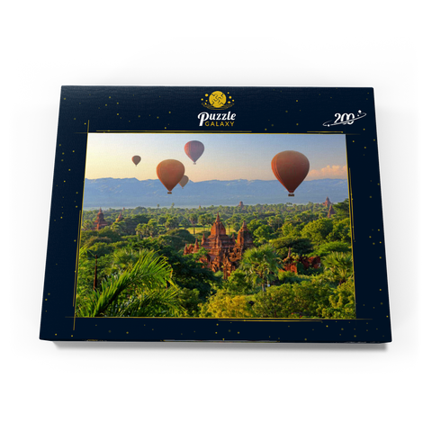 Heißluftballons über der Ebene der Pagoden, Myanmar (Burma) 200 Puzzle Schachtel Ansicht3