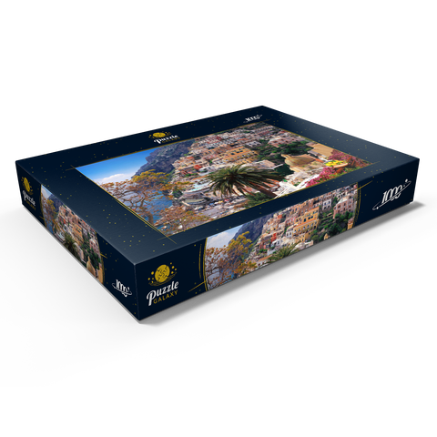 Blick auf den Strand und Ort Positano, Halbinsel von Sorrent, Italien 1000 Puzzle Schachtel Ansicht1