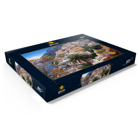 Blick auf den Strand und Ort Positano, Halbinsel von Sorrent, Italien 100 Puzzle Schachtel Ansicht1