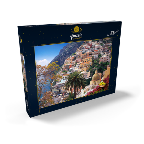 Blick auf den Strand und Ort Positano, Halbinsel von Sorrent, Italien 100 Puzzle Schachtel Ansicht2