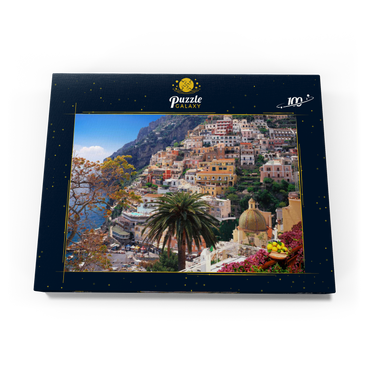 Blick auf den Strand und Ort Positano, Halbinsel von Sorrent, Italien 100 Puzzle Schachtel Ansicht3