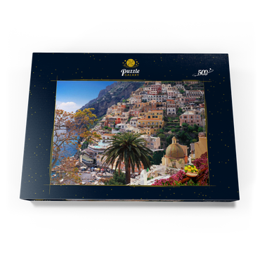 Blick auf den Strand und Ort Positano, Halbinsel von Sorrent, Italien 500 Puzzle Schachtel Ansicht3