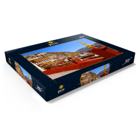 Alternative Darstellung des Puzzle-Motivs Blick zum Ganden Kloster am Berg Drog Riboche bei Tagtse Dzong – Puzzleteile: 200