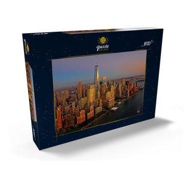 Blick zum One World Trade Center, Manhattan, USA 1000 Puzzle Schachtel Ansicht2