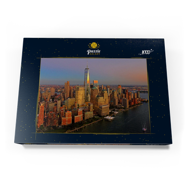 Blick zum One World Trade Center, Manhattan, USA 1000 Puzzle Schachtel Ansicht3