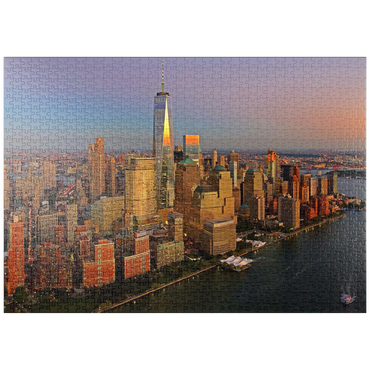 puzzleplate Blick zum One World Trade Center, Manhattan, USA 1000 Puzzle