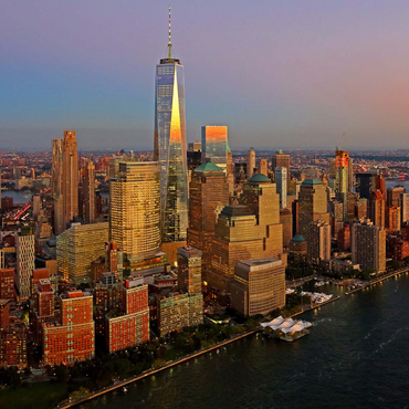 Blick zum One World Trade Center, Manhattan, USA 1000 Puzzle 3D Modell