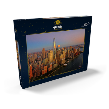 Blick zum One World Trade Center, Manhattan, USA 100 Puzzle Schachtel Ansicht2