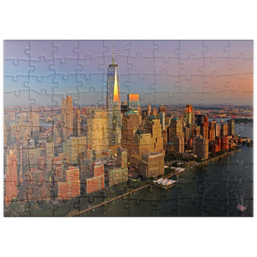puzzleplate Blick zum One World Trade Center, Manhattan, USA 100 Puzzle