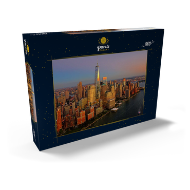 Blick zum One World Trade Center, Manhattan, USA 500 Puzzle Schachtel Ansicht2