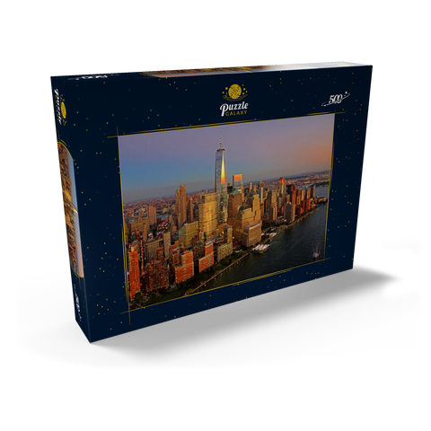 Blick zum One World Trade Center, Manhattan, USA 500 Puzzle Schachtel Ansicht2
