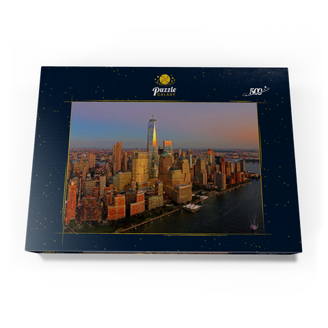 Blick zum One World Trade Center, Manhattan, USA 500 Puzzle Schachtel Ansicht3