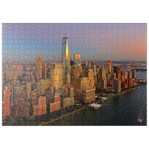 puzzleplate Blick zum One World Trade Center, Manhattan, USA 500 Puzzle