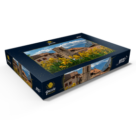 Alternative Darstellung des Puzzle-Motivs Ville del Monte, Tenno, Gardasee, Provinz Trient, Trentino-Südtirol, Italien – Puzzleteile: 1000