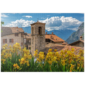 Darstellung des Puzzle Motivs Ville del Monte, Tenno, Gardasee, Provinz Trient, Trentino-Südtirol, Italien - Puzzleteile: 1000