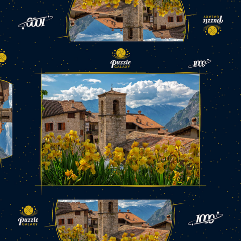 Ville del Monte, Tenno, Gardasee, Provinz Trient, Trentino-Südtirol, Italien 1000 Puzzle Schachtel 3D Modell